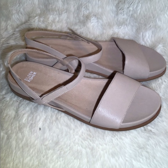 Eileen Fisher Womens Demo Khaki Ankle Strap Sandals Size 11 - Picture 5 of 8